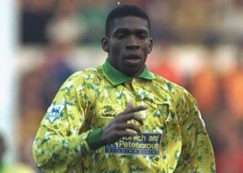 Efan Ekoku in action for (Norwich City)