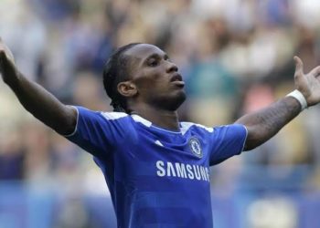 Didier Drogba celebrating