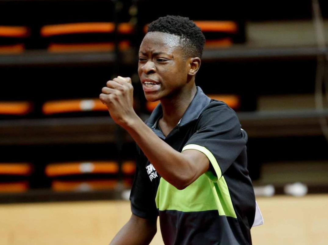 Samuel Boboye in action at the ITTF western region championship