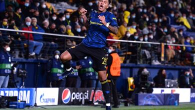 Jadon Sancho celebrates scoring for Manchester United