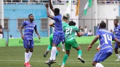 Action from Rivers United vs Al Masry