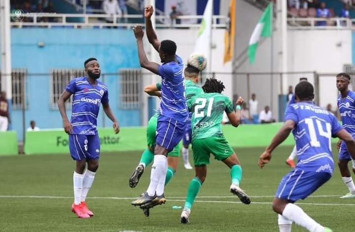 Action from Rivers United vs Al Masry