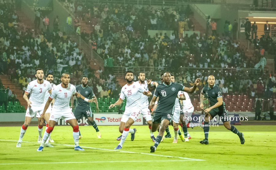 Action from Super Eagles clash against Tunisia