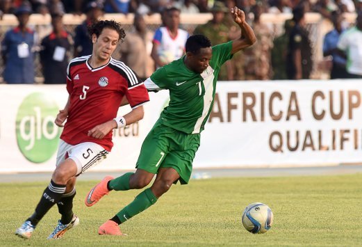 Musa against Egypt during AFCON qualifiers in 2016