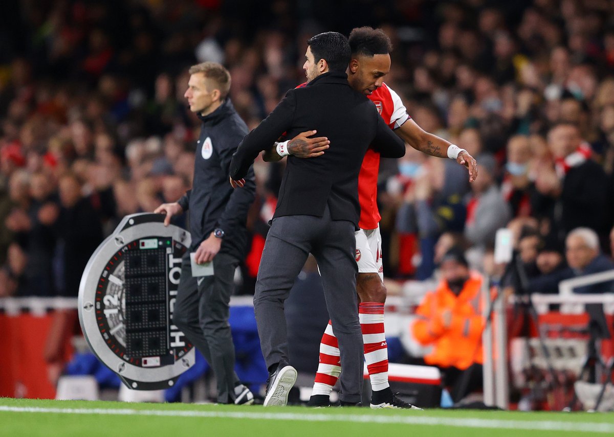 Aubameyang and Arteta in the good days