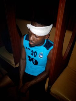 Injured Enyimba international midfielder Cyril Olisema