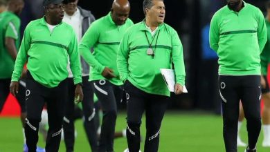 Super Eagles of Nigeria Head Coach Jose Peseiro and his crew