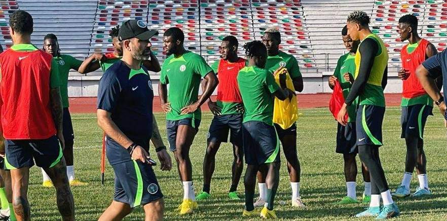 Super Eagles in training in Algeria