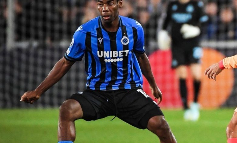Raphael Onyedika in action in the UEFA Champions League
