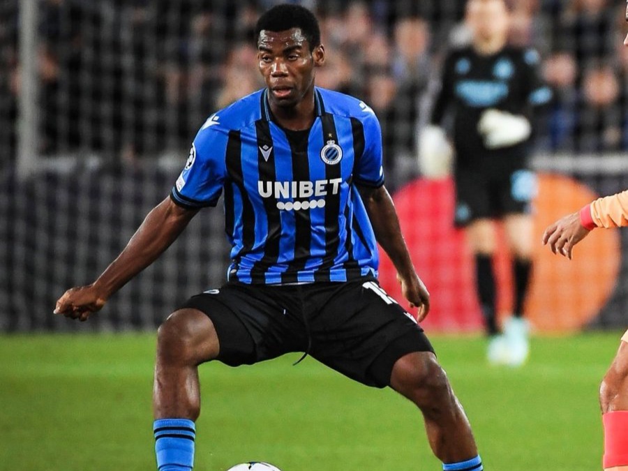 Raphael Onyedika in action in the UEFA Champions League