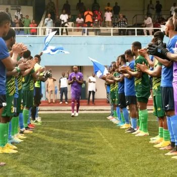 Dele Aiyenugba honoured with guard of honour by Enyimba International FC