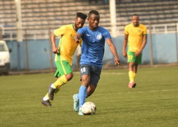 Enyimba ace Akanni Elijah in action for the club