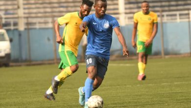 Enyimba ace Akanni Elijah in action for the club