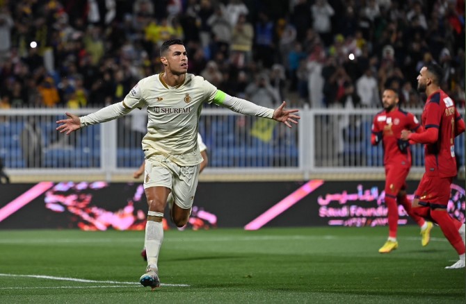 Cristiano Ronaldo celebrating one of his goals