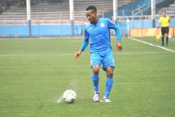 Akwa United midfielder Cyril Olisema in his days with Enyimba