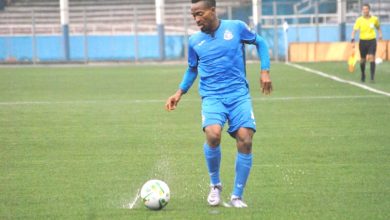 Akwa United midfielder Cyril Olisema in his days with Enyimba