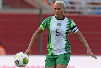 Onome Ebi in action for the Super Falcons