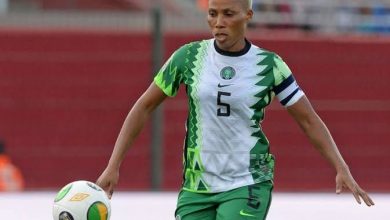 Onome Ebi in action for the Super Falcons