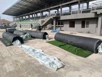 Uyo Township Stadium under construction