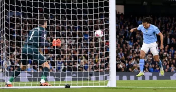 Nathan Ake heading home the opening goal