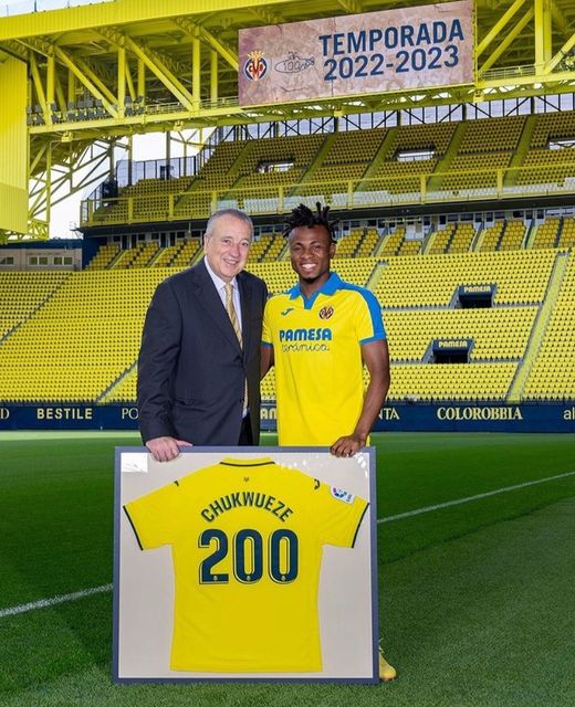 Samuel Chukwueze celebrated at Villareal