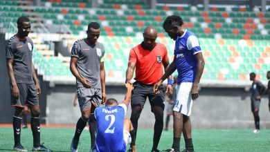 Nationwide League One action in 2023 NLO season in Eket.