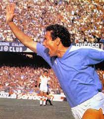 Oscar Diamani celebrating a goal for Napoli during his playing days.