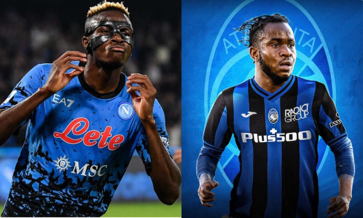 Osimhen and Lookman nominated for Serie A team of the season