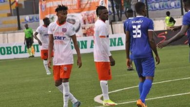 Wisdom Ndon (3) during the Akwa United vs Rivers United, Naija Super 8 match