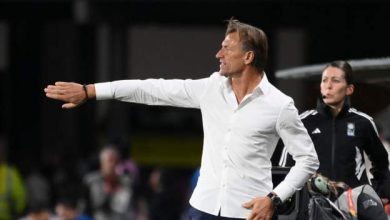 France Coach Herve Renard on the touchline vs Morocco at the 2023 FIFA Women's World Cup