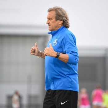 Coach Randy Waldrum on duty with Pittsburgh Panthers 