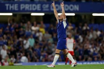 John Terry celebrates his goal in the Chelsea FC legends vs Bayern Munich legends charity game 