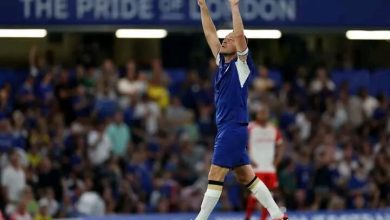 John Terry celebrates his goal in the Chelsea FC legends vs Bayern Munich legends charity game