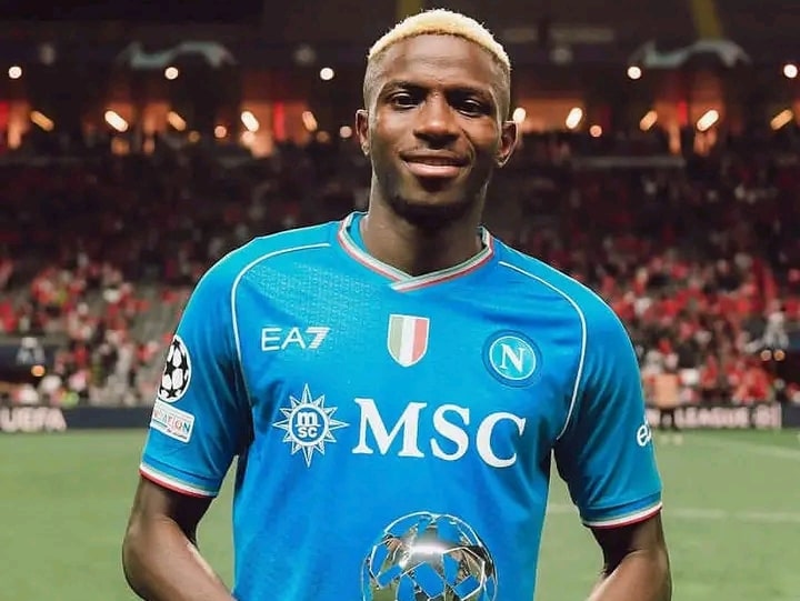 Victor Osimhen after a match winning performance vs Braga