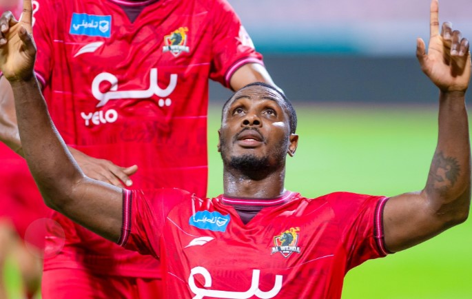 Odion Ighalo scored a hat-trick to fire Al Wedha SC to a 3-1 victory over Al Khaleej SC in the Saudi Arbian Pro League on Saturday, November 25.