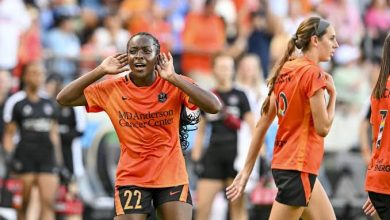 Michelle Alozie in action for Houston Dash