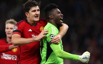 Harry Maguire and Andre Onana