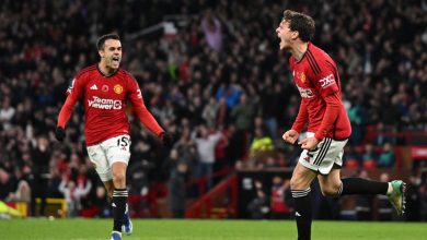 Lindelof celebrates after scoring the winner for Erik ten Hag tutored Man Utd vs Luton town