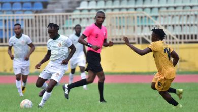 Ovoke Bernard in action for Kwara United FC