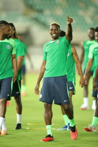 Super Eagles of Nigeria training