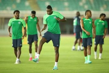 Super Eagles of Nigeria training