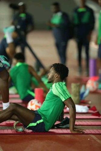 Super Eagles of Nigeria training