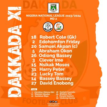 Smart City vs Dakkada FC starting XI 