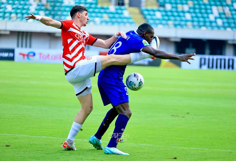 Rivers United skipper Nyima Nwagua reacts to match-winner vs Club Africain