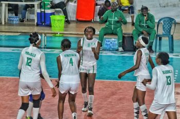 Nigeria defeated Cameroon 3-1 (19-25, 25-20, 25-13, 25-22) in their second match of the 2023 U-17 Girl's African Nations Volleyball Championship.