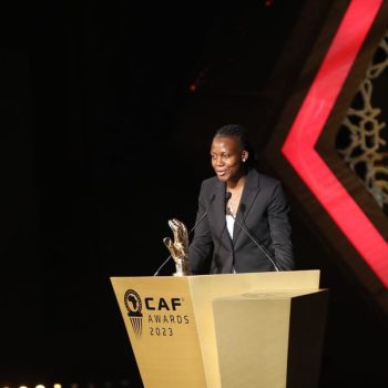 For the men’s Young Player, the award went to Senegal’s Lamine Camara, Nesryne El Chad won maiden Women’s Young Player award, Atlas Lions of Morocco got the Men’s National Team of the Year award, Men’s Best Goalkeeper award was won by Yassine Bounou of Morocco, Wahid Regragui was named Men’s Coach of the Year, South Africa’s Desiree Ellis claimed the Women’s Coach award and Goal of the Year went to Mahmoud Kharaba of Al Ahly.

Meanwhile, Osimhen was the only Super Eagles player that made the Men’s Best 11 while the trio of Michelle Alozie, Osinachi Ohale and Oshoala were included in the Women’s Best 11.