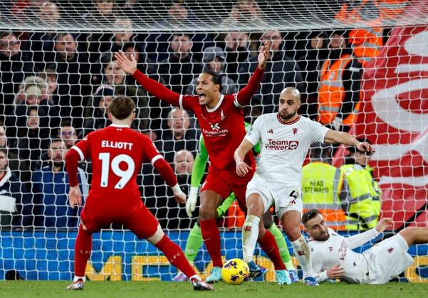 Liverpool's Virgil van Dijk didn't hold back in expressing his disappointment with Manchester United's defensive approach after the two football giants played out a hard-fought 0-0 Premier League draw at Anfield