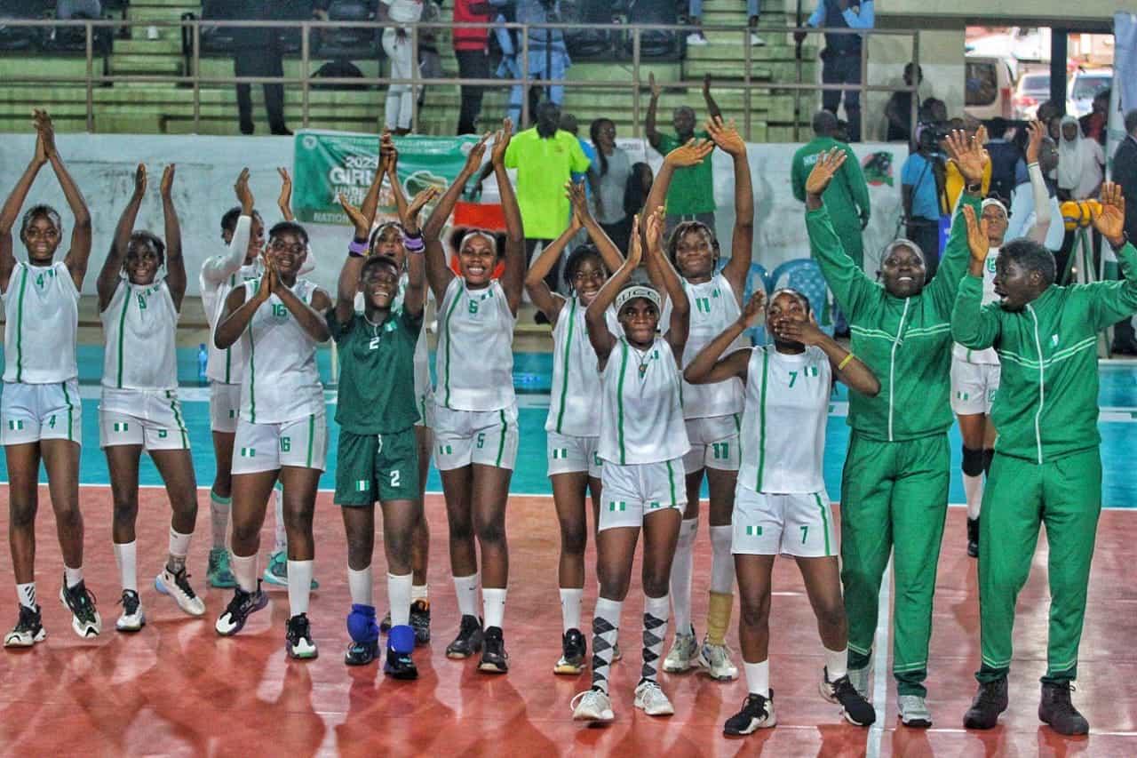 Nigeria defeated Cameroon 3-1 (19-25, 25-20, 25-13, 25-22) in their second match of the 2023 U-17 Girl's African Nations Volleyball Championship.