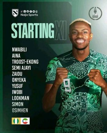 the Nigerian national football team, the Super Eagles, revealed their lineup for the upcoming AFCON clash against Equatorial Guinea. The selected squad is set to feature a mix of seasoned veterans and promising talents, showcasing the team's depth and versatility.

Headlining the defensive lineup are stalwarts Stanley Nwabali, Ola Aina, Zaidu Sanusi, William Ekong, and Sami Ajayi. This formidable backline is expected to provide a solid foundation and ensure a robust defense against Equatorial Guinea's offensive threats.

In midfield, the Super Eagles boast a dynamic combination of talents, including Frank Onyeka, Alhassan Yusuf, and Alex Iwobi. The trio's ability to control the midfield and link up play will be crucial for Nigeria's success in the upcoming encounter.

The attacking department sees the inclusion of Ademola Lookman, Moses Simon, and Victor Osimhen, offering a potent blend of skill, speed, and goal-scoring prowess. The trio will be entrusted with breaking down Equatorial Guinea's defense and delivering the much-needed goals.

In a surprising move, talented players such as Samuel Chukwueze, Francis Uzoho, and Calvin Bassey have been relegated to the bench for this fixture. This decision highlights the depth of talent within the Super Eagles squad, as even top performers find themselves in a rotational role.

Equally surprising is the inclusion of Kelechi Iheanacho and Paul Onuachu, who have just arrived but have already made it to the matchday squad. The decision to feature these players demonstrates the coach's confidence in their abilities and their potential impact on the game.

Nigerian football fans are buzzing with anticipation as the Super Eagles aim to secure a decisive victory against Equatorial Guinea in their AFCON campaign. The team's lineup reflects a strategic blend of experience and youth, setting the stage for an exciting and action-packed match.

The footballing world will be closely watching as Nigeria's finest talents take to the field, aiming to make a statement in the ongoing AFCON tournament. The clash against Equatorial Guinea promises to be a thrilling spectacle, with the Super Eagles determined to showcase their prowess and advance further in the competition.