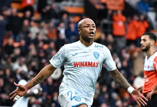 Ghanaian forward Andre Ayew, made a triumphant return to his club, Le Havre, by scoring a late-brace in a thrilling 3-3 draw against Lorient in Ligue 1 on Sunday